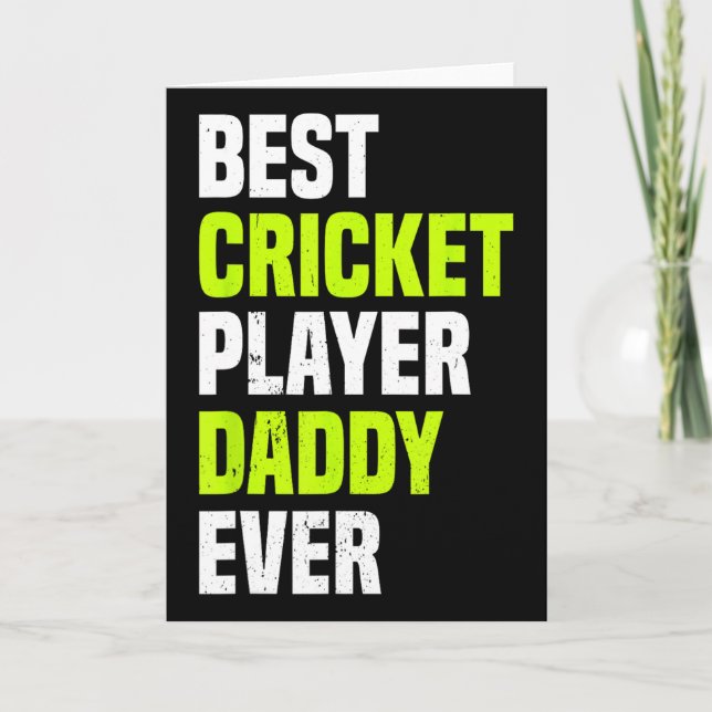 Tarjeta Best Cricket Player Daddy Ever - Cricketing Daddy  (Anverso)