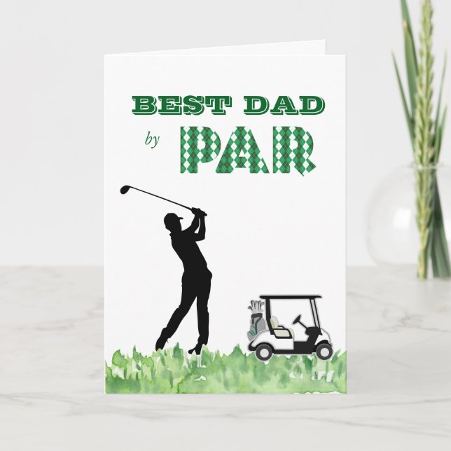 Tarjeta Best Dad by Par Father's Day Card (Anverso)