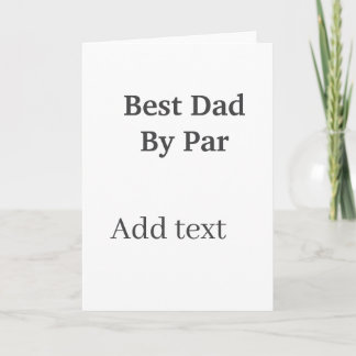 Tarjeta Best dad by par gray black father's day namesimple