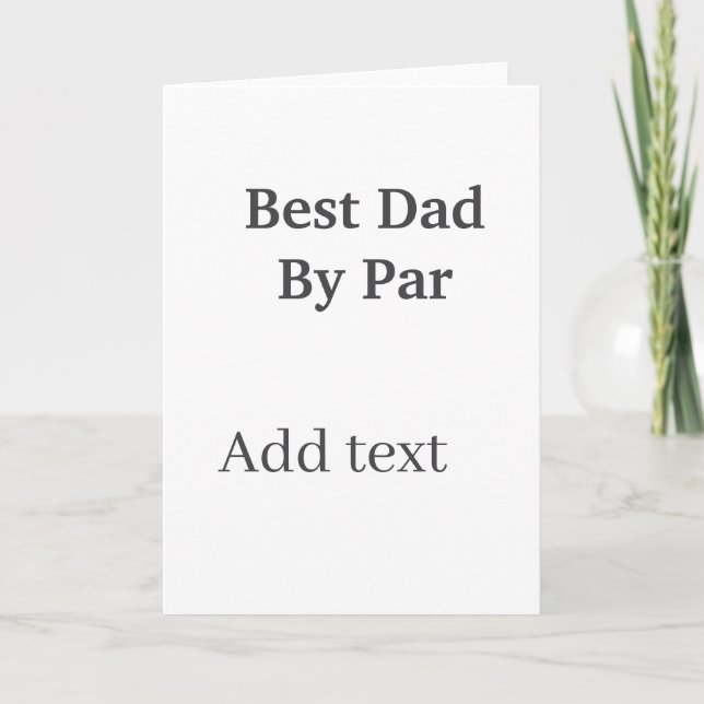 Tarjeta Best dad by par gray black father's day namesimple (Anverso)