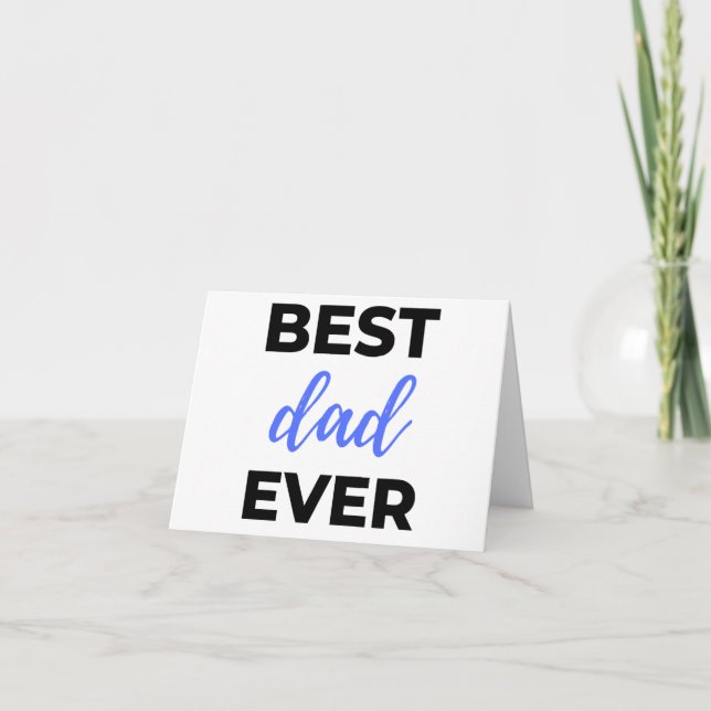 Tarjeta Best Dad Ever Black (Anverso)