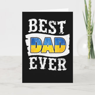 Tarjeta Best Dad Ever Father's Day Ukrainian Flag Ukraine 