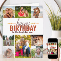 Best Dad Ever Modern Photo Collage Happy Birthday