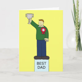 Tarjeta Best Dad Happy Father's Day Cartoon