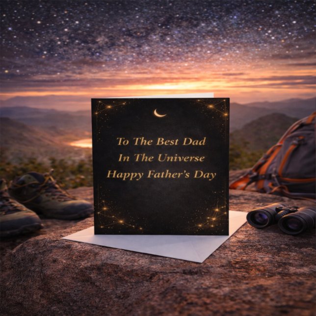 Tarjeta Best Dad Luxury Moon Father’s Day Card (Subido por el creador)