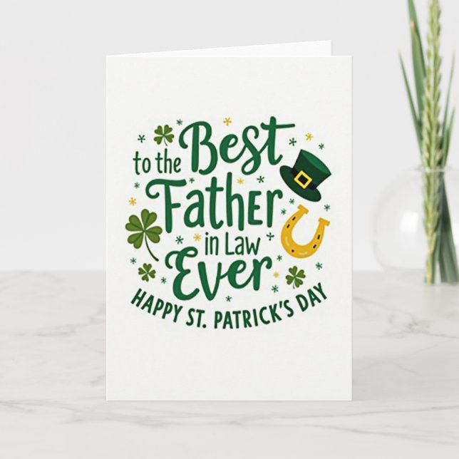 Tarjeta Best Father In Law Ever Card (Anverso)