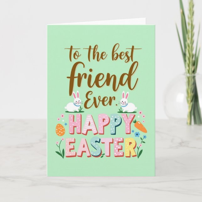 Tarjeta Best Friend Happy Easter Card (Anverso)