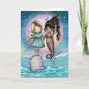 Tarjeta Best Friends Forever Sweet Fairy and Mermaid