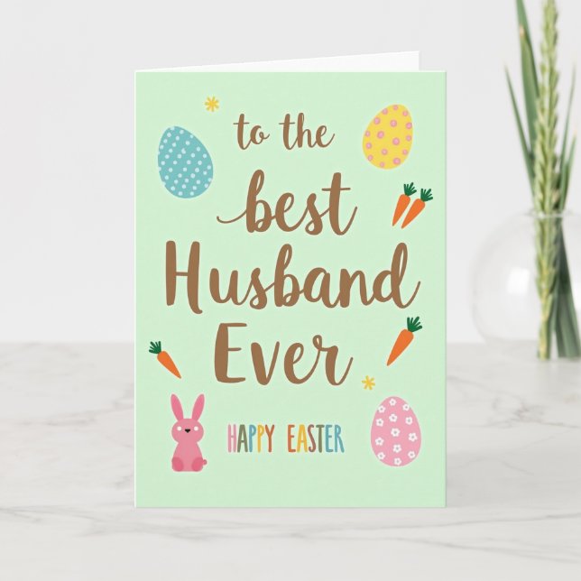 Tarjeta Best Husband Easter Day Card (Anverso)