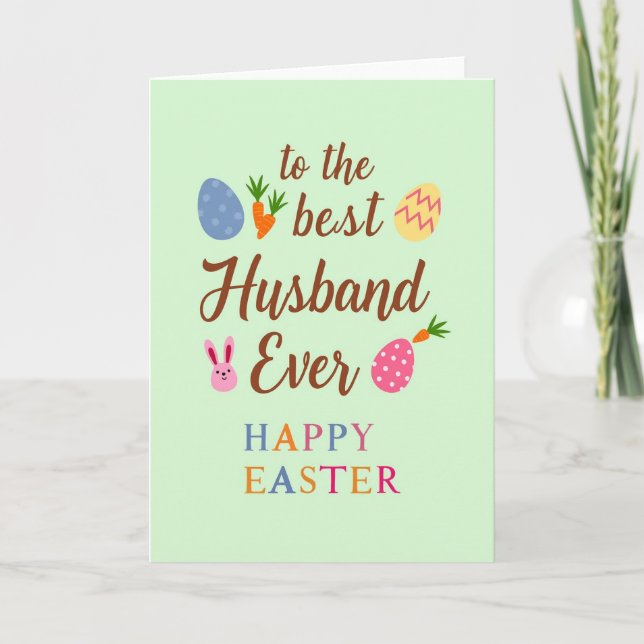 Tarjeta Best Husband Easter Greeting Card (Anverso)