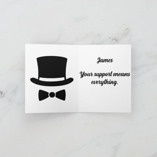 Tarjeta Best Man Wedding Proposal  (Interior)