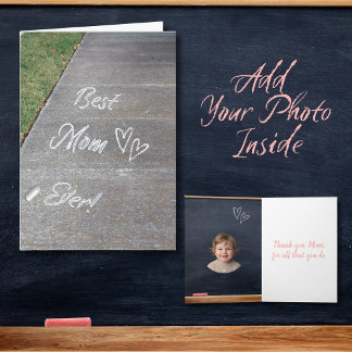 Tarjeta Best Mom Ever Chalk Art Mother's Day Card