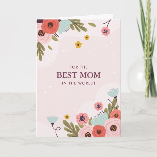 Tarjeta Best Mom In The World Mother's Day Card (Anverso)