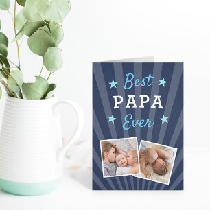Tarjeta Best Papa Ever Father's Day Photo