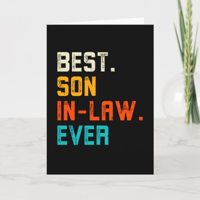 Tarjeta Best Son in Law Ever (Anverso)