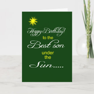 Tarjeta Best son under the sun happy birthday wish