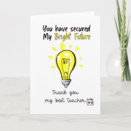 Tarjeta Best Teacher Card
