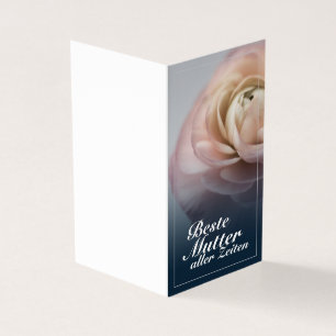 Tarjeta Beste Mutter aller Zeiten mit großer Rosa rosa