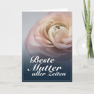 Tarjeta Beste Mutter aller Zeiten mit großer Rosa rosa