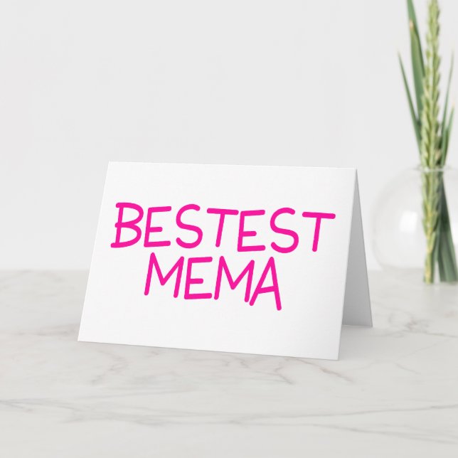 Tarjeta Bestest Mema (Anverso)