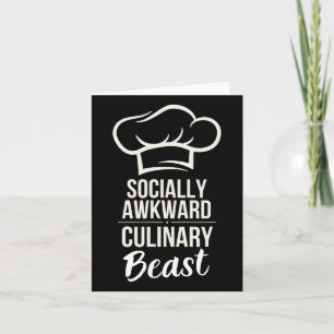 Tarjeta Bestia Culinaria Socialmente Torpe Funny Cook Chef