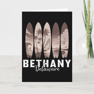 Tarjeta Bethany Beach Delaware Tabla de surf Hombres Mujer