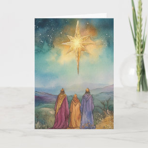 Tarjeta Bethlehem Star Guides Wise Men