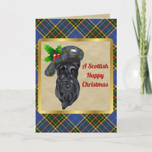 Tarjeta Bethune Badge & Tartan Personalized Xmas