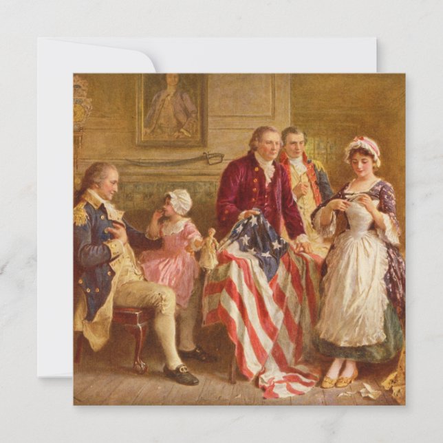Tarjeta Betsy Ross, 1777 (Historia de los Estados Unidos)  (Anverso)