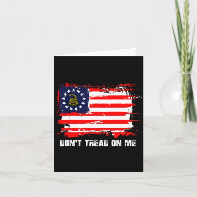 Tarjeta Betsy Ross Flag Don't Tread Patriot On Me  (Anverso)