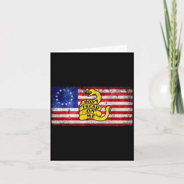Tarjeta Betsy Ross Flag Dont Tread Patriotic On Me For Men (Anverso)