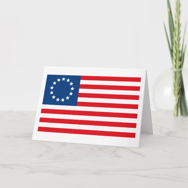 Tarjeta Betsy Ross Flag Greeting Card (Anverso)