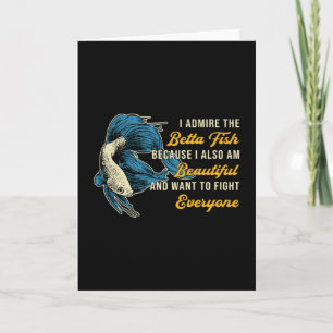 Tarjeta Betta Pescado Porque Aquarium Ama Luchar contra Pe