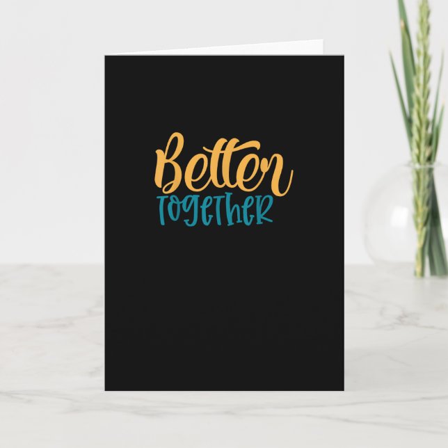 Tarjeta Better Off Together Quote Positive Minimal Design  (Anverso)