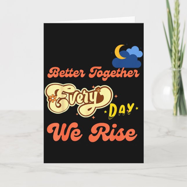 Tarjeta Better Together Funny Insrational Quote Colorful G (Anverso)
