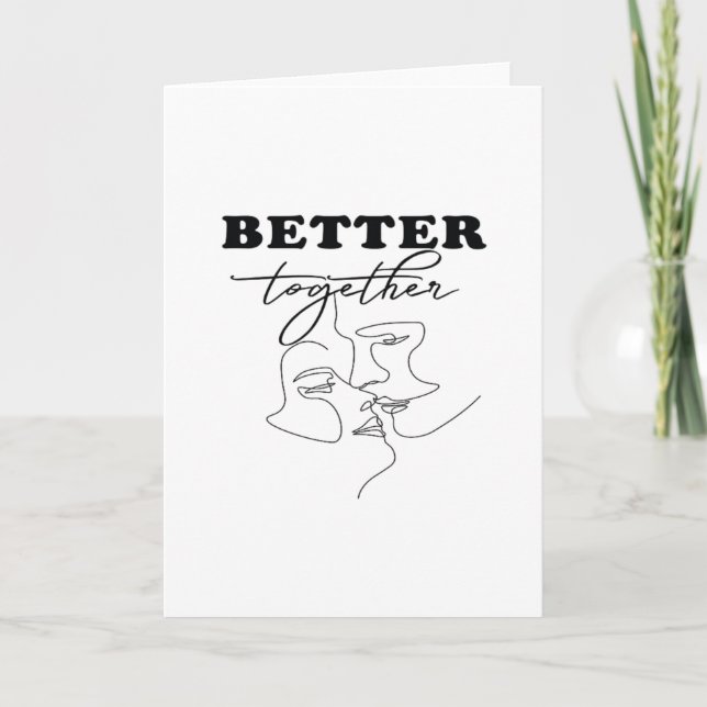 Tarjeta Better Together Kissing Romantic Design  (Anverso)
