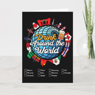 Tarjeta Beverage Drinks Beer Wine Mexico France Norway Adu