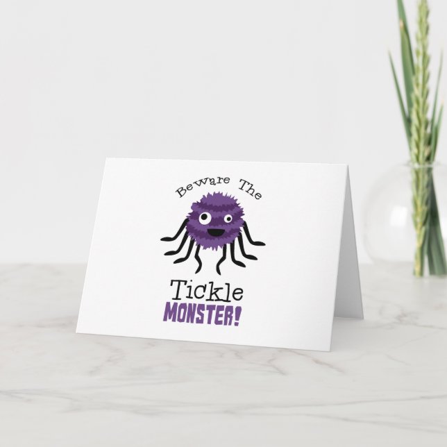 Tarjeta Beware Tickle Monster (Anverso)