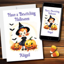 Bewitching Halloween Little Witch Trick or Trete