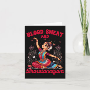 Tarjeta Bharatanatyam Baila Sangre India Un Sudor Y Bha