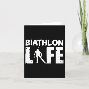 Tarjeta Bi atlón Vida Para Biatletas Esquí