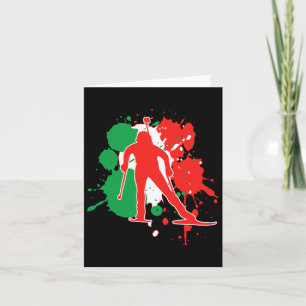 Tarjeta Biathleta de la bandera de Italia - Biatlón italia