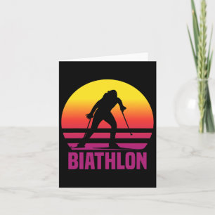 Tarjeta Biathlon Vintage Winter Sport