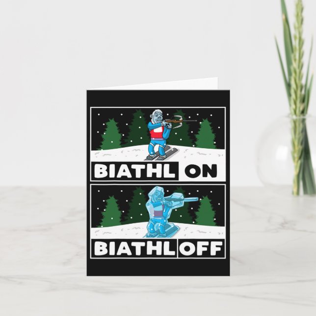 Tarjeta Biatleta Biatlón Deporte (Anverso)