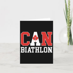 Tarjeta Biatleta de la bandera de Canadá - Biatlón canadie