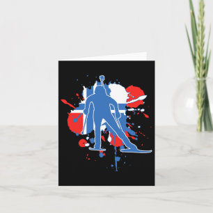 Tarjeta Biatleta de la bandera de Noruega - Biatlón norueg