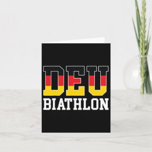 Tarjeta Biatleta Deu alemán - Bandera de Alemania Biatlón 
