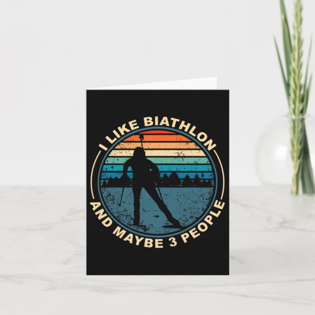 Tarjeta Biatlón Biatlet Deportes de invierno de fondo (Anverso)