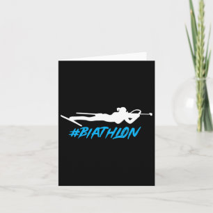 Tarjeta Biatlón Biatleta Traje de esquí de fondo