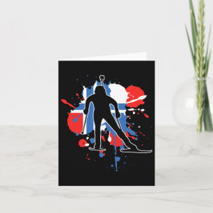 Tarjeta Biatlón de Bandera de Noruega - Biatlón noruego 1